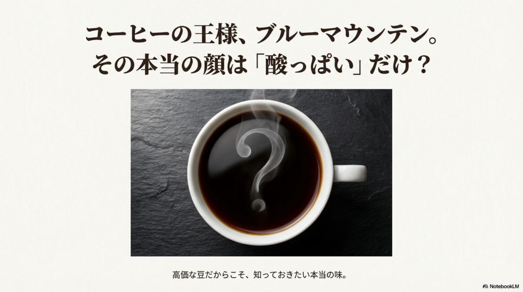 コーヒーの王様ブルーマウンテンの酸味は誤解？本当の味を知るための疑問