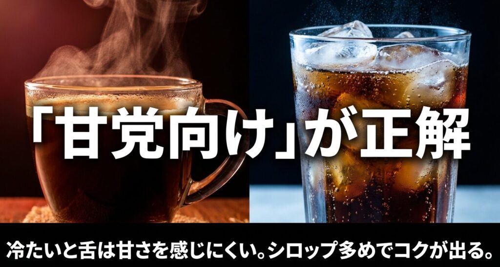 冷たいエスプレッソソーダは甘党向けが正解である理由と温度による味覚変化