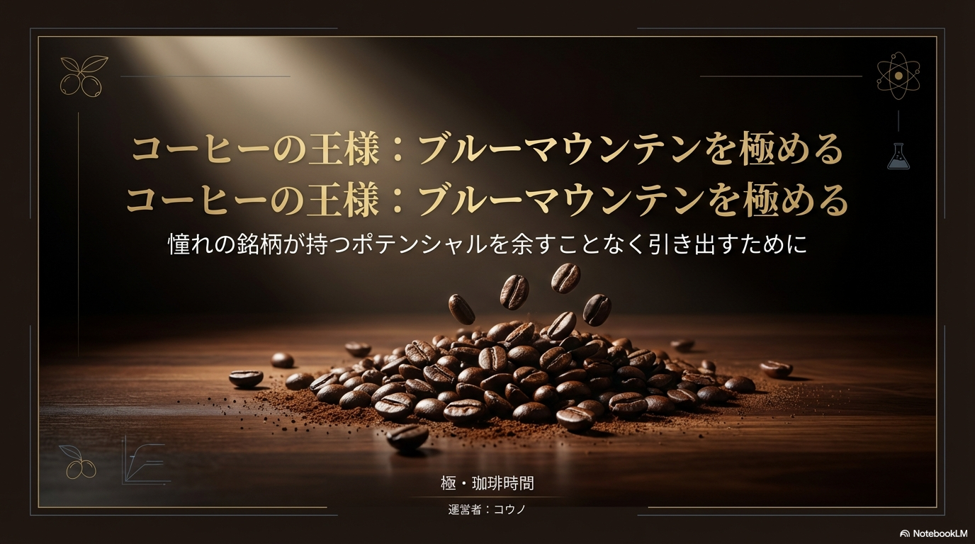 コーヒーの王様ブルーマウンテンのポテンシャルを引き出す挽き方と抽出のマスターガイド